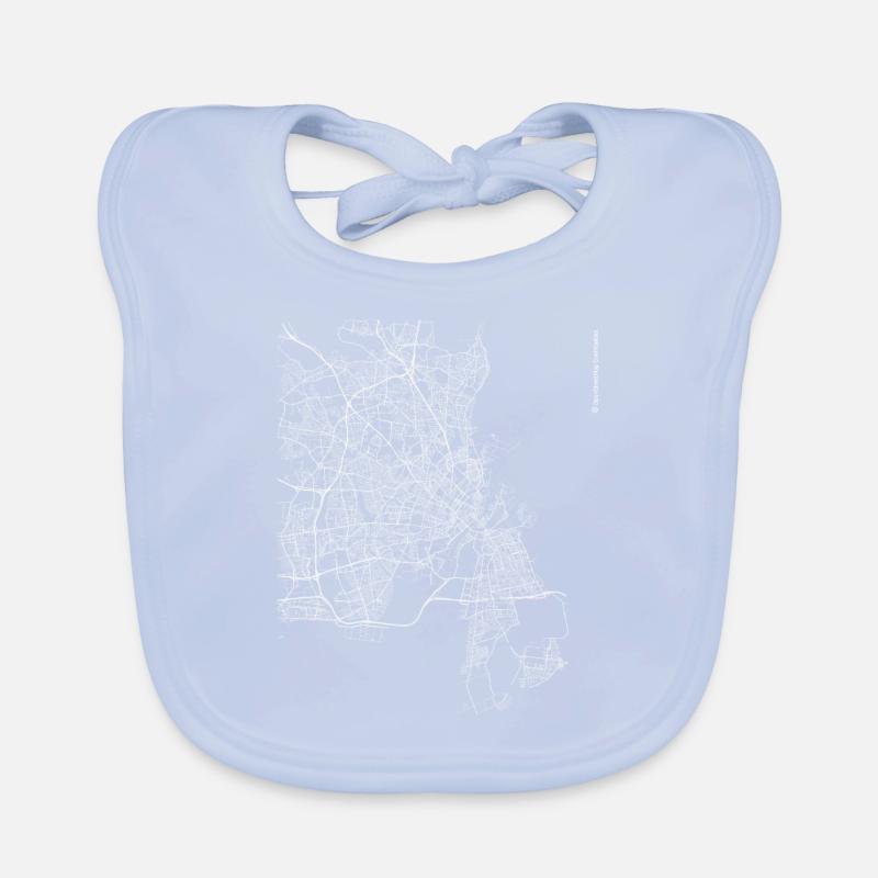 Plan et rues de la ville de Copenhague Bavoir bio Bébé