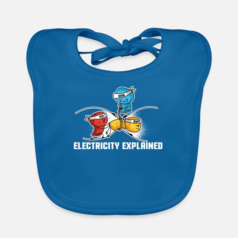 Electricity Explained Physics | Funny Teacher Nerd Organic Baby Bibs