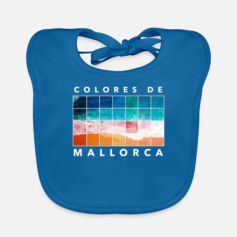 Mallorca - Baby Bio-Lätzchen - Pfauenblau