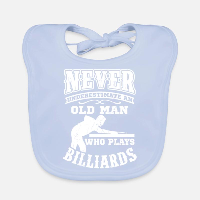 Never underestimate an old billiard man Organic Baby Bibs