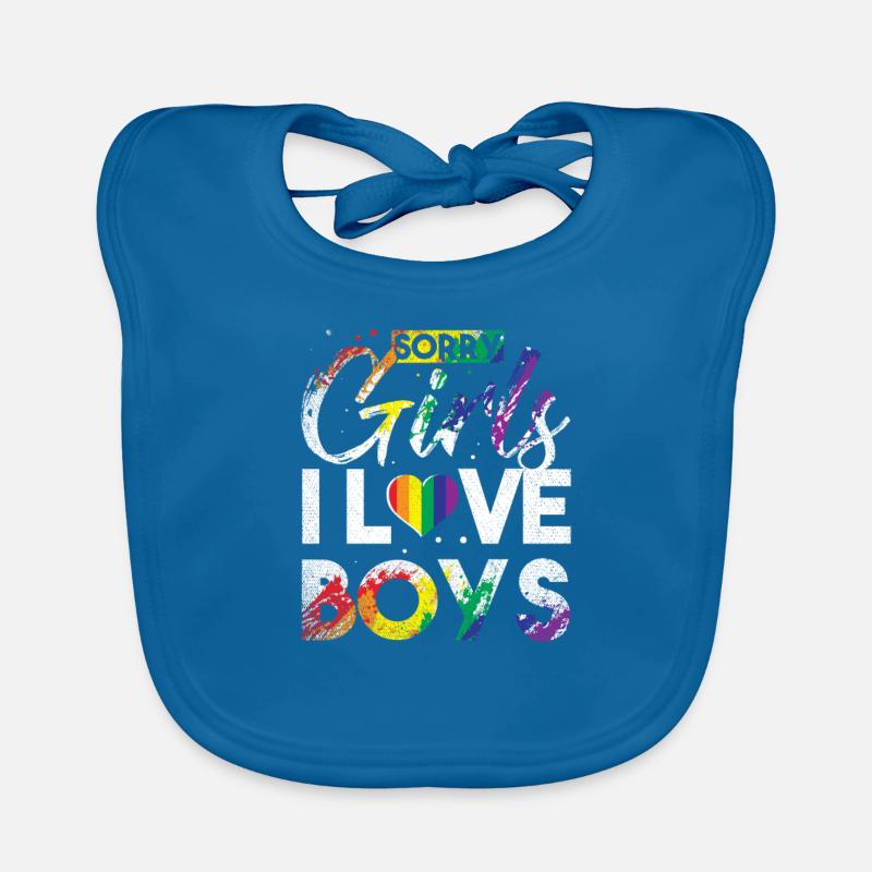 Love is Pride Herz Equality Rainbow Herr Merch Baby Bio-Lätzchen