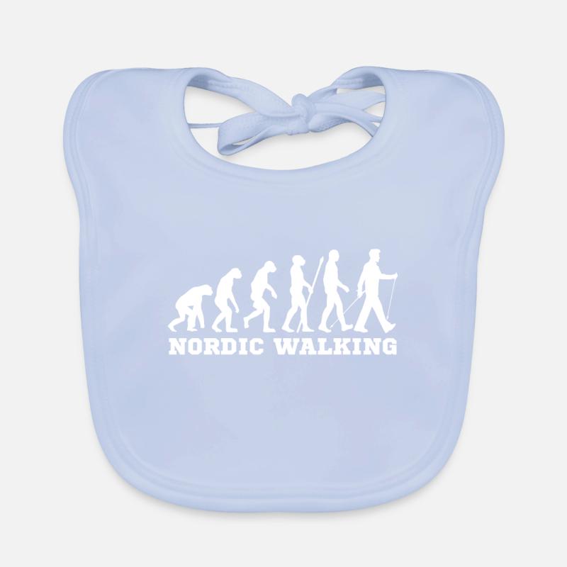 Evolution de la marche nordique Bavoir bio Bébé