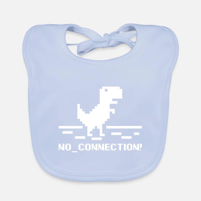 No Connection Computer Error Nerd Dinosaurier Trex Baby Bio-Lätzchen