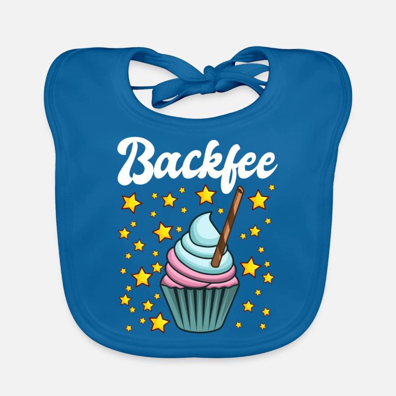 Backfee Hobbybäcker Bäckerin Backen Cupcake Muffin - Baby Bio-Lätzchen - Pfauenblau