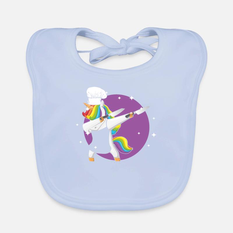 Unicorn Chef Cooking Dabbing Pony Gift Bavoir bio Bébé