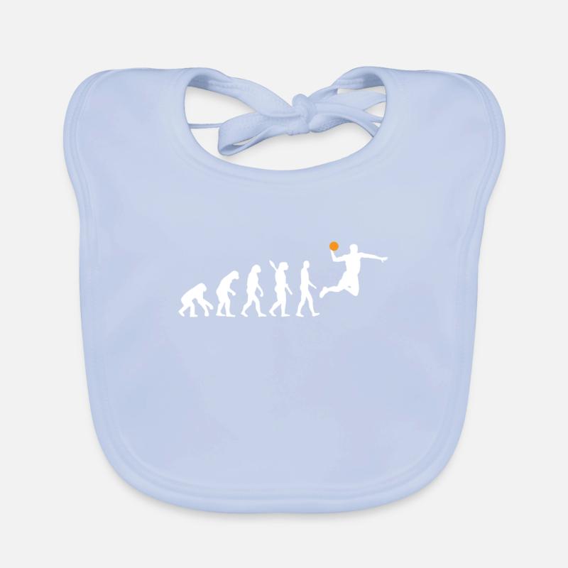 Basketball - Human Evolution / Darwin Organic Baby Bibs