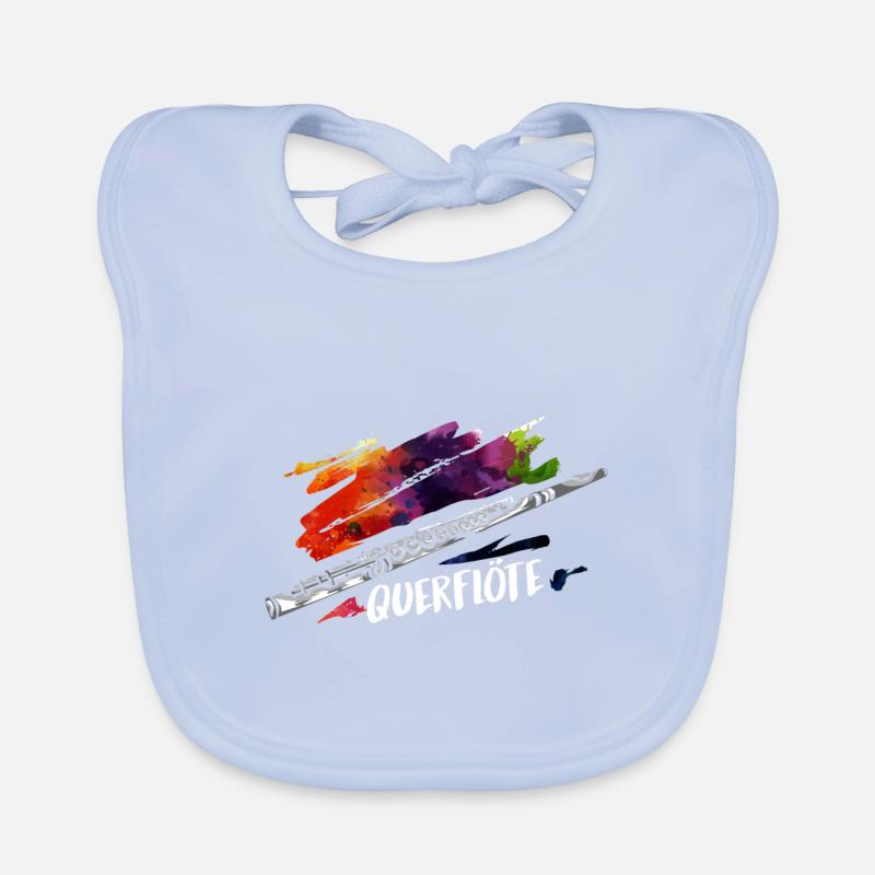 Querflöte Orchester Jazz Geschenk Baby Bio-Lätzchen