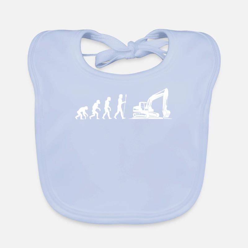 Evolution excavator operator excavator Organic Baby Bibs