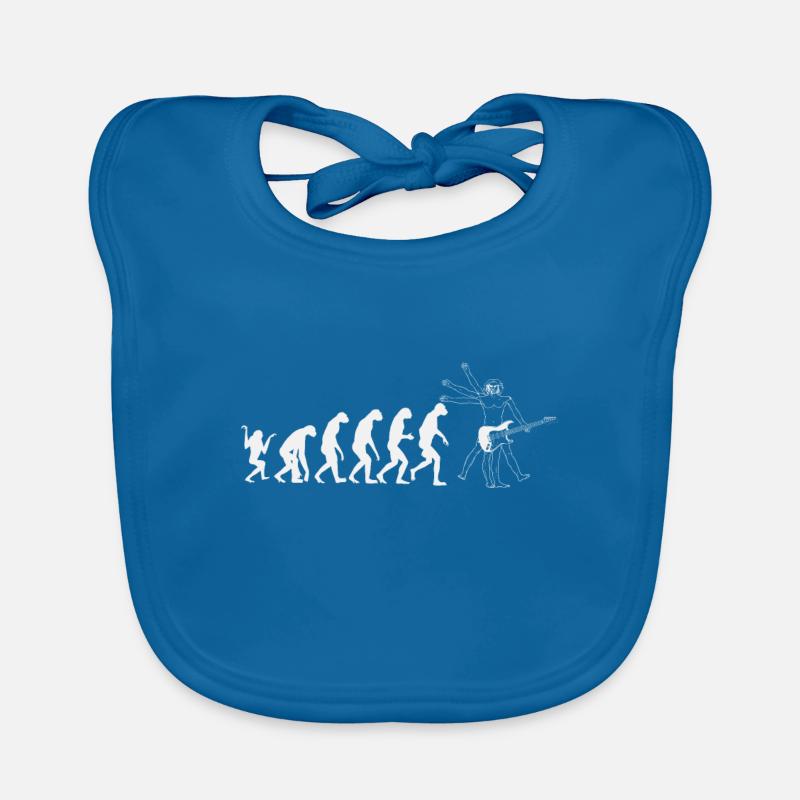 T-shirt Vitruvian Vintage Evolution Guitars - Bavoir bio Bébé - bleu paon