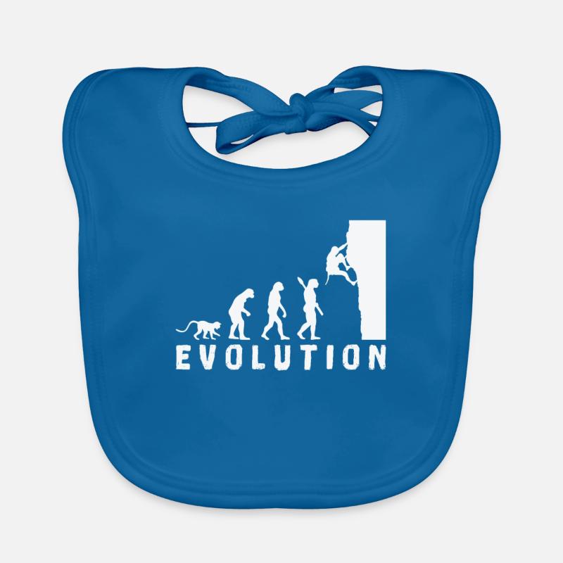 Escalade Bouldern Evolution - Bavoir bio Bébé - bleu paon