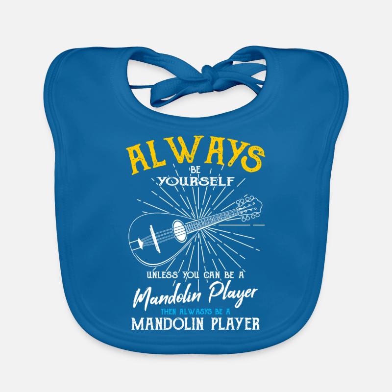 joueur mandoline - Bavoir bio Bébé - bleu paon