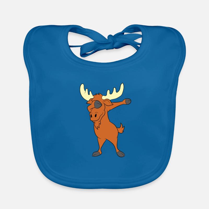 Elk - Elk does the DAB / dancing Organic Baby Bibs