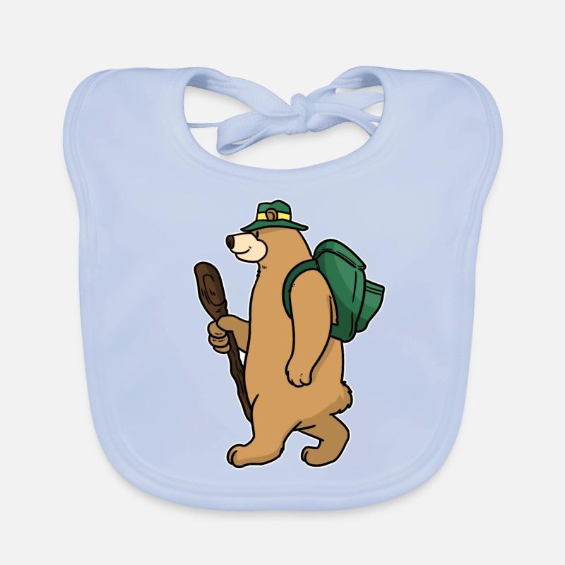 Backpacker Bär Baby Bio-Lätzchen