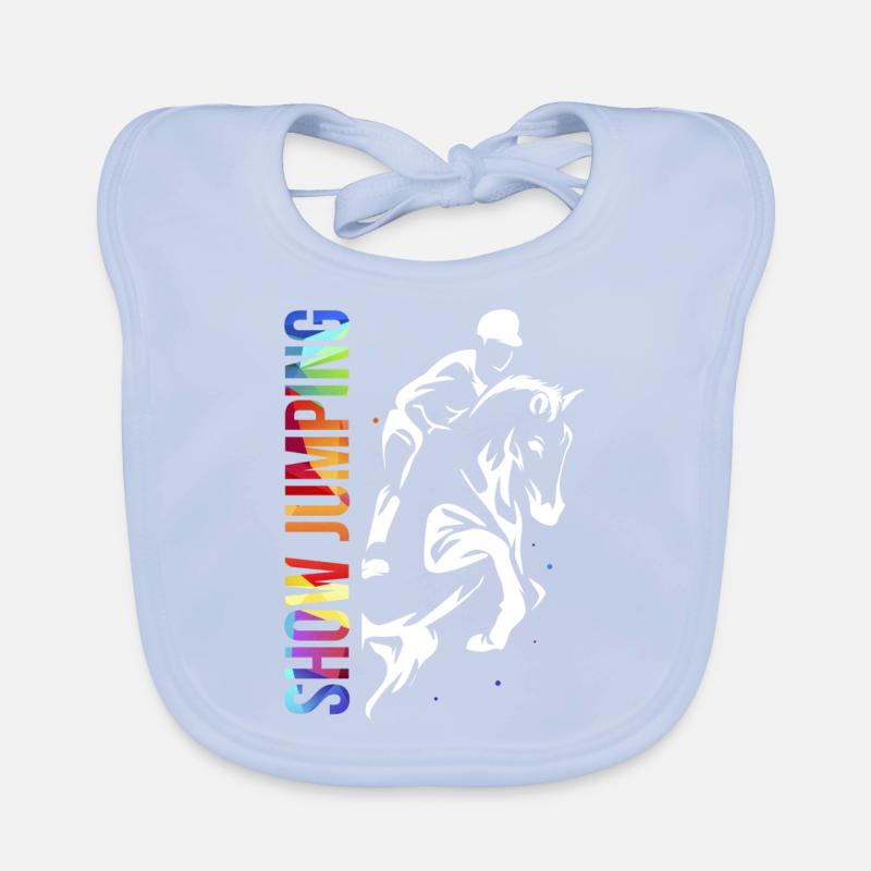 Saut d'obstacles saut d'obstacles équitation Bavoir bio Bébé