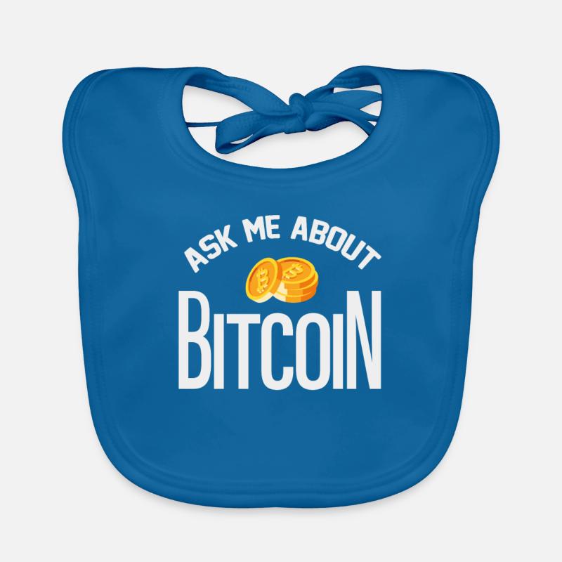 Bitcoin - Bavoir bio Bébé - bleu paon