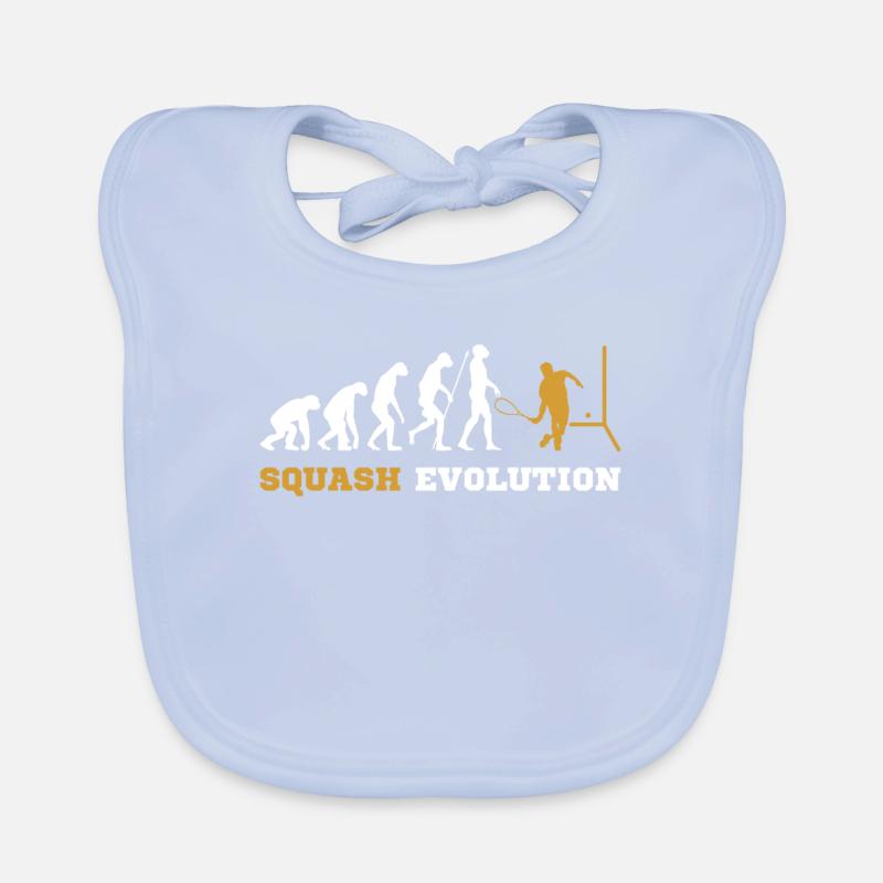 Squash Squashspieler Evolution Geschenk Baby Bio-Lätzchen