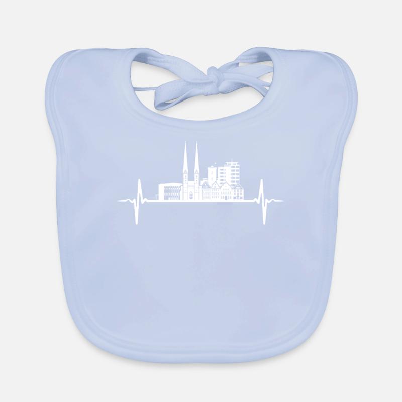 Bielefeld Heartbeat Gift Bielefeld Skyline Organic Baby Bibs