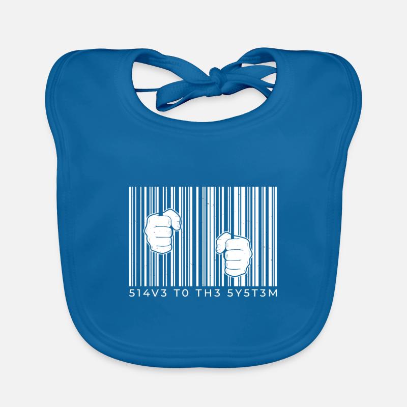 Barcode Gitterstäbe mit Händen cooles Design Knast Baby Bio-Lätzchen