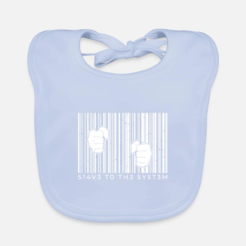 Barres de codes à barres avec les mains cool design prison Bavoir bio Bébé