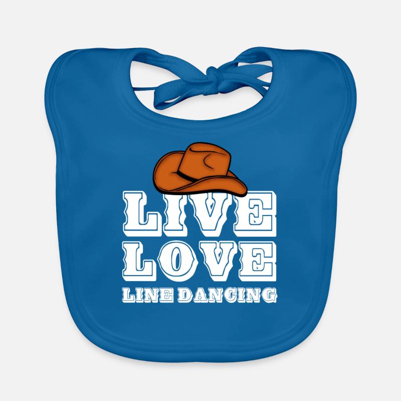 Line dancing, line dancing music Organic Baby Bibs