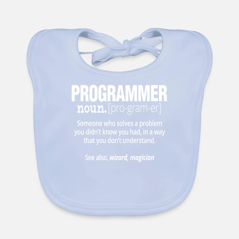 Programmer Noun Funny Software Engineer Coder Organic Baby Bibs