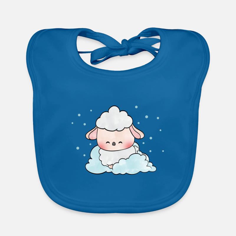 Schaf auf Wolken Baby Bio-Lätzchen