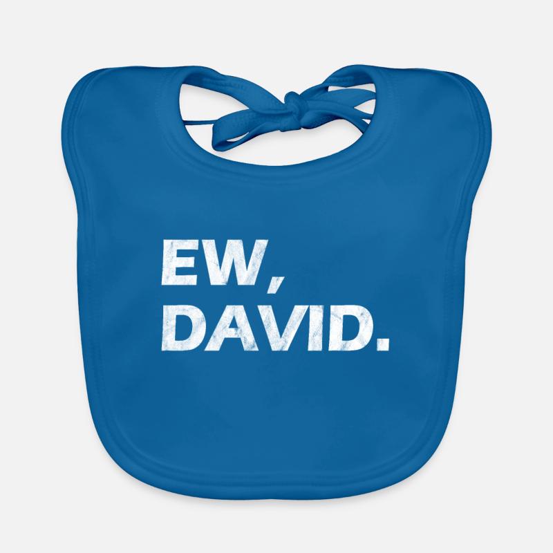 Ew David - Baby Bio-Lätzchen - Pfauenblau
