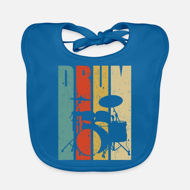 Drums drummer gift retro Organic Baby Bibs