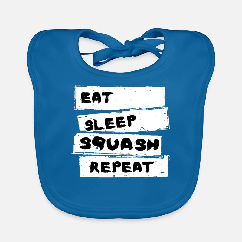 Squash - Squash Shirt - Baby Bio-Lätzchen - Pfauenblau