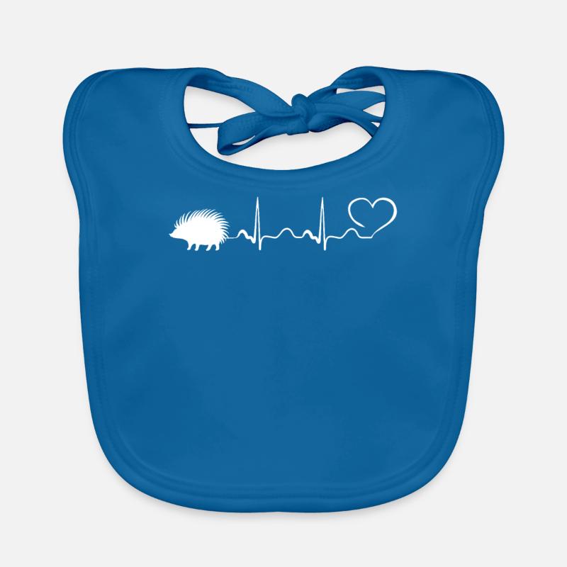 Hedgehog - My Heart Beats For Hedgehogs Organic Baby Bibs