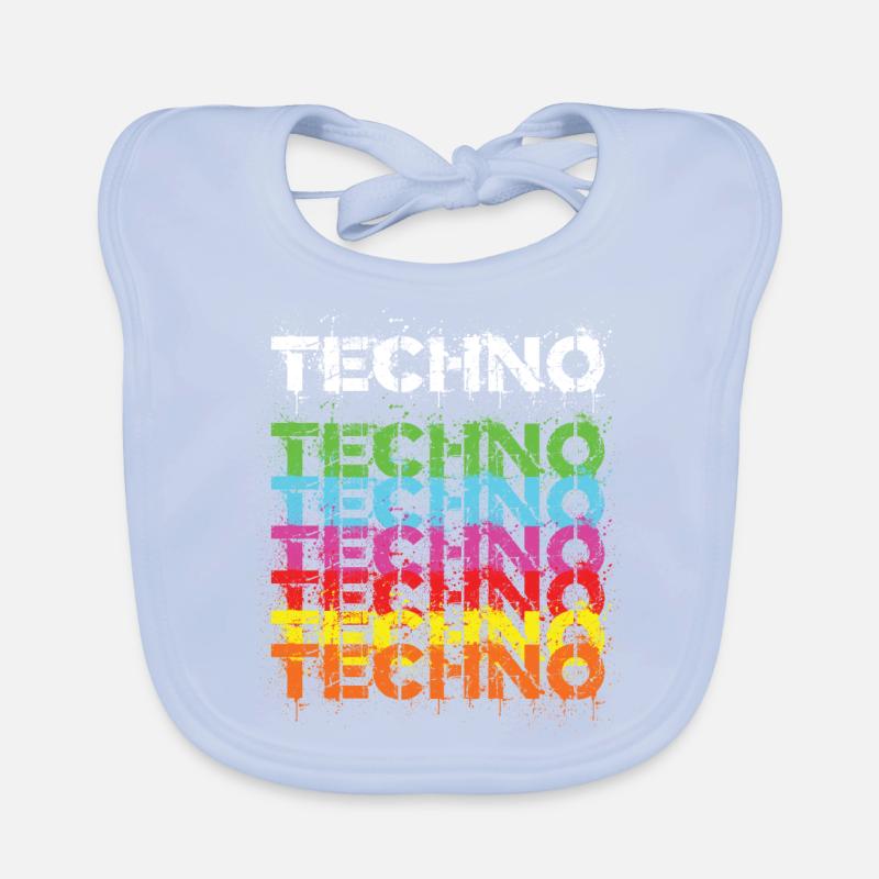 Techno Techno Techno Freak Techno Musique Bavoir bio Bébé