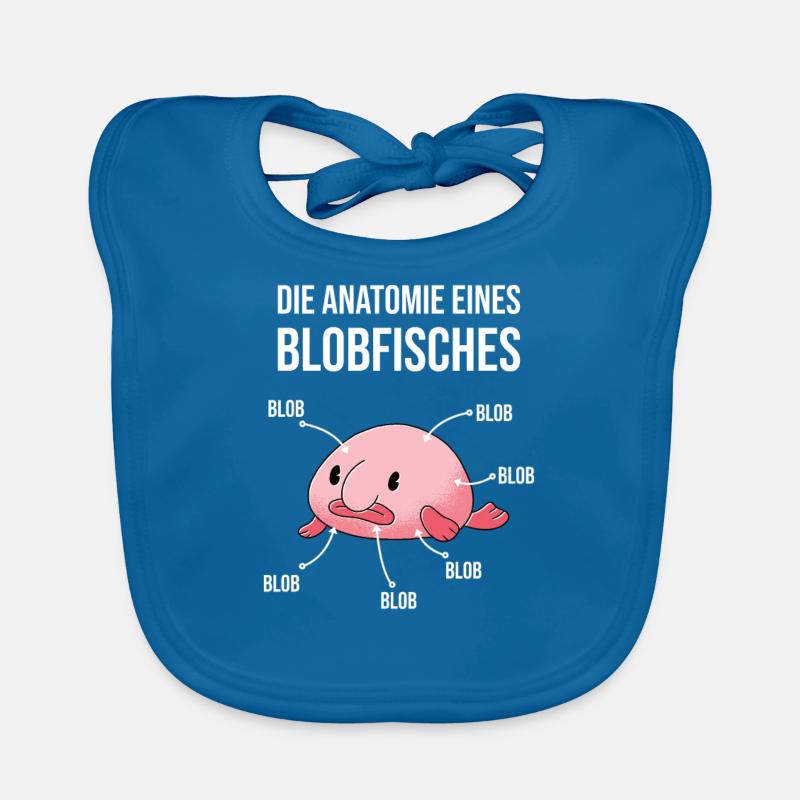 Anatomie eines Blobfisches Blobfisch Lustig Baby Bio-Lätzchen