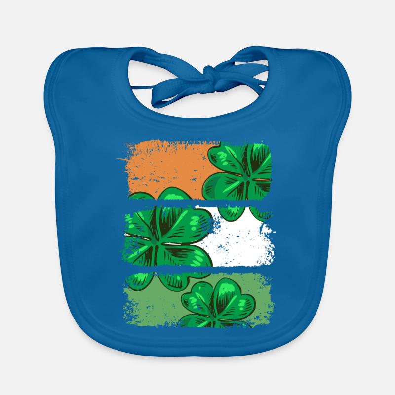 St Patricks Day Irlande drapeau cadeau trèfle Bavoir bio Bébé