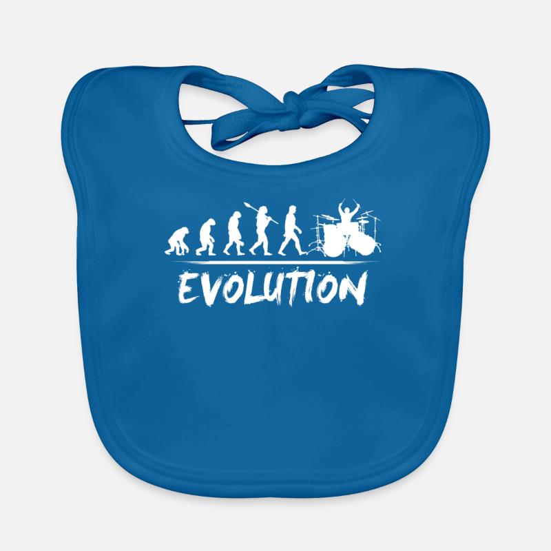 Drummer evolution music Organic Baby Bibs