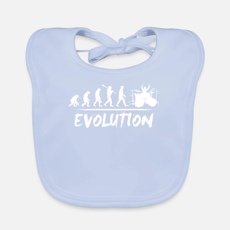 Drummer evolution music Organic Baby Bibs