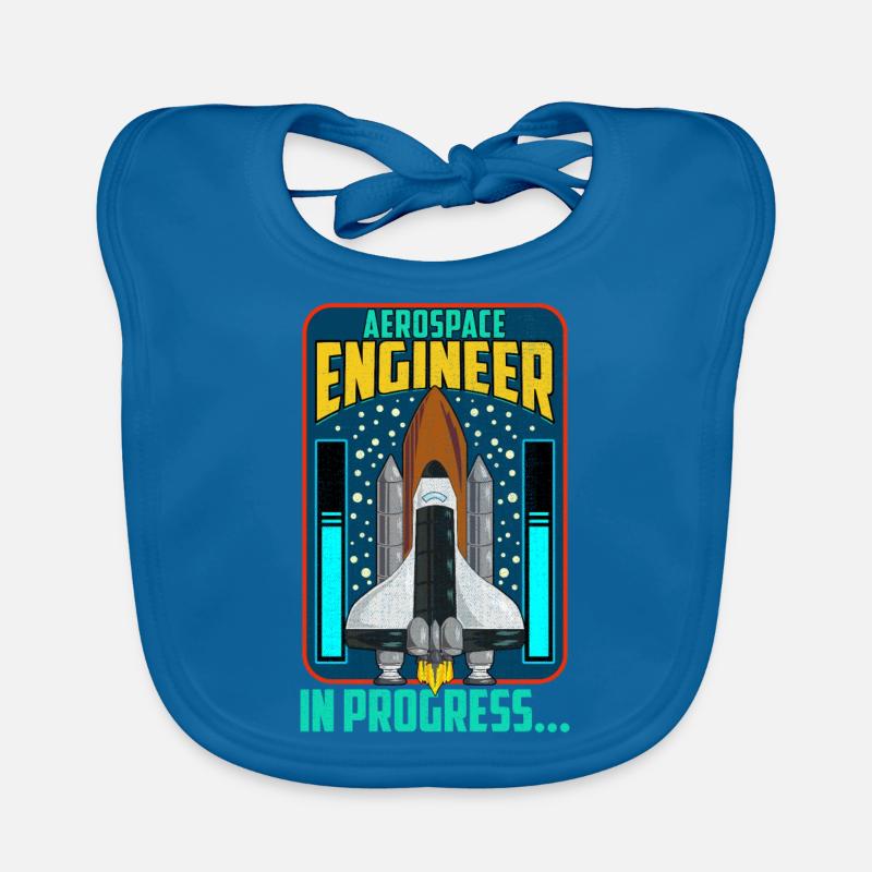 Aerospace Engineer In Progress… Spaceship Rocket Organic Baby Bibs