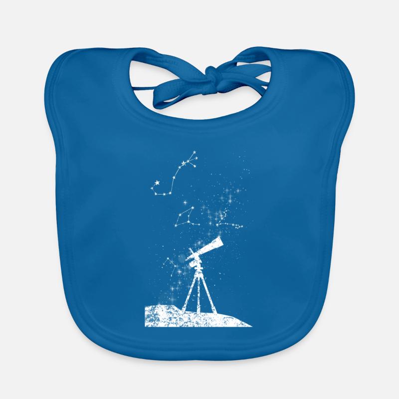 Astronomie - Baby Bio-Lätzchen - Pfauenblau