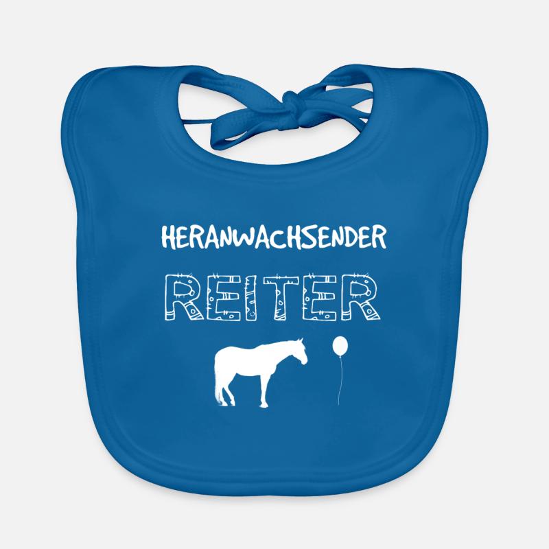 Heranwachsender Reiter - Geschenk Pferd Geburt Baby Bio-Lätzchen