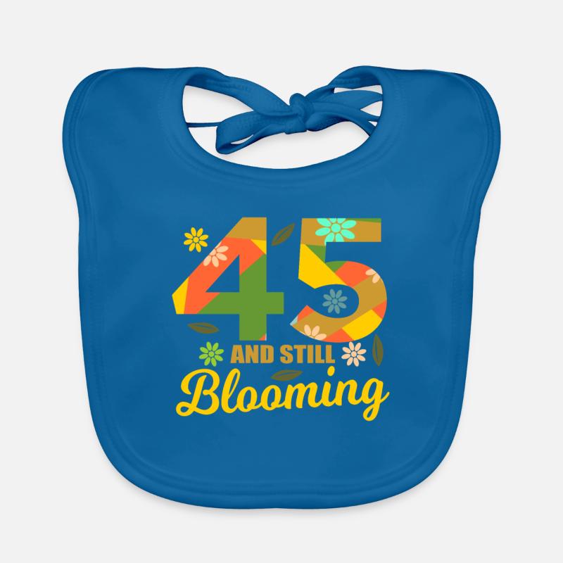 45. Geburtstag 45 Jahre alte Geschenkidee Baby Bio-Lätzchen