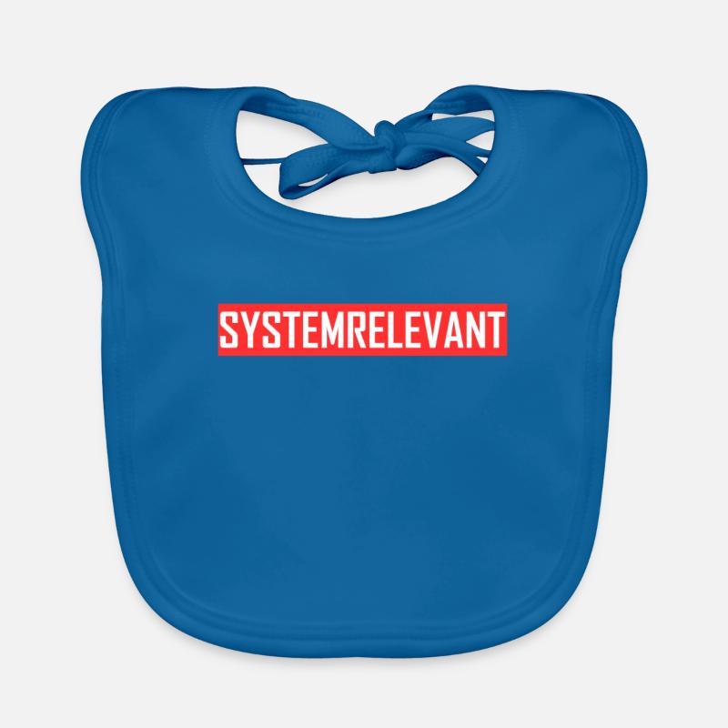 Systemrelevant Job Beruf - Baby Bio-Lätzchen - Pfauenblau