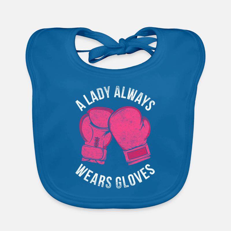 Muay Thai - Organic Baby Bibs - peacock-blue