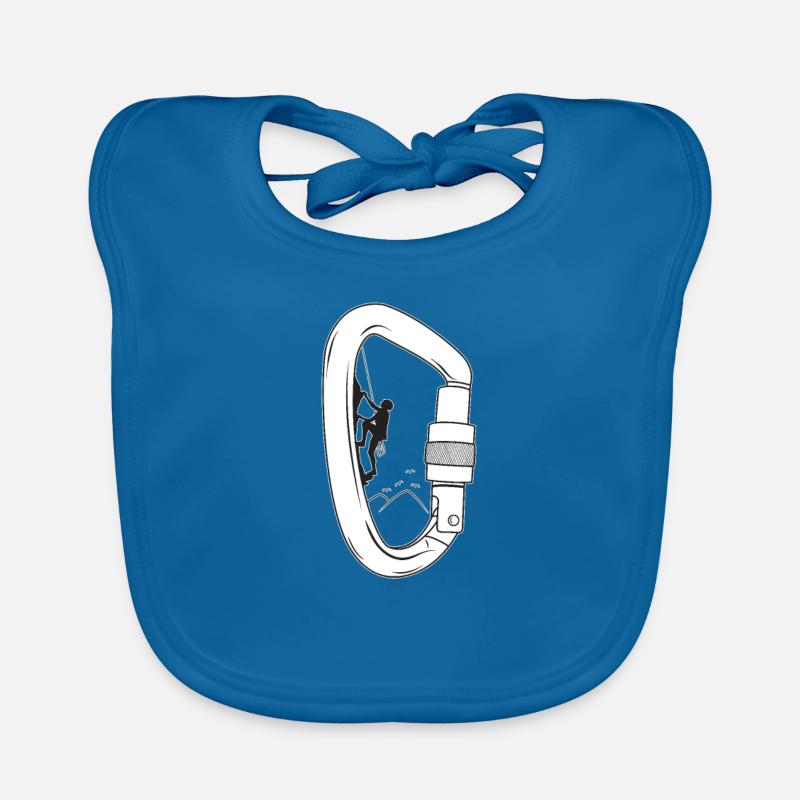 Klettern - Karabiner mit Kletterer Baby Bio-Lätzchen