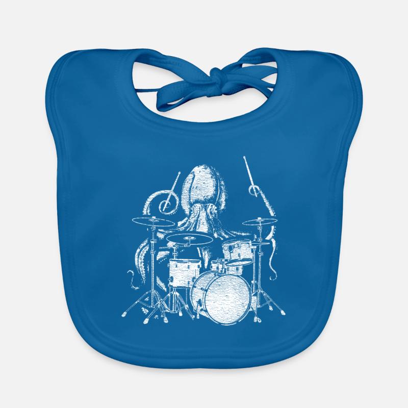 Octopus drums Organic Baby Bibs