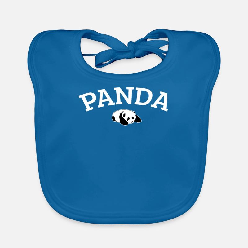 Panda - Bavoir bio Bébé - bleu paon
