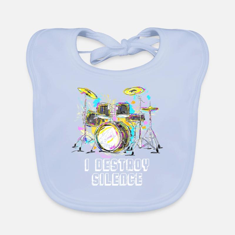 Drums drummer Organic Baby Bibs
