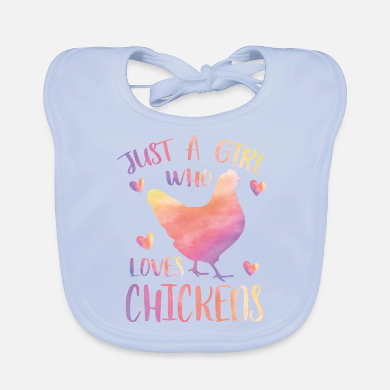 Nur ein Mädchen, das Hühner liebt Baby Bio-Lätzchen