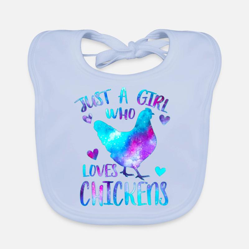 Nur ein Mädchen, das Hühner liebt Baby Bio-Lätzchen