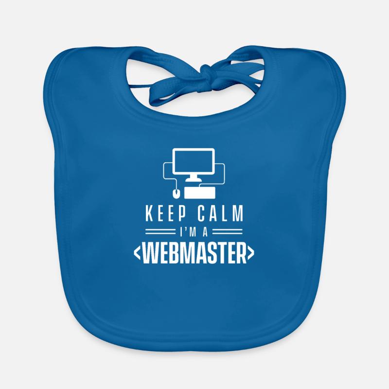 Web Master développeur webmasters web web team - Bavoir bio Bébé - bleu paon