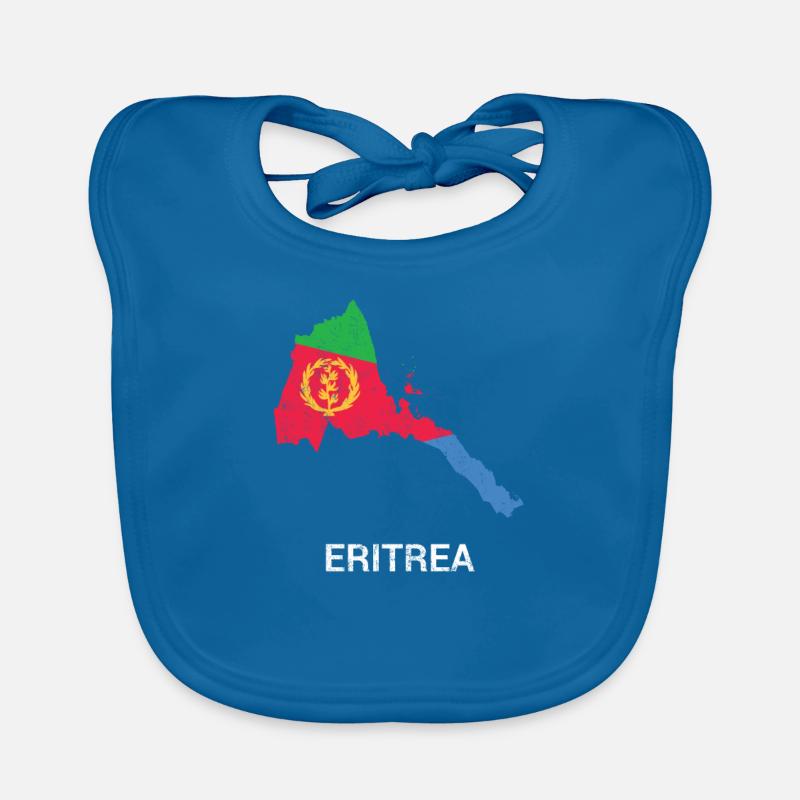 Eritrea country map & flag Organic Baby Bibs