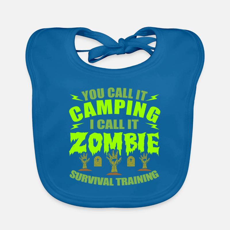Zombie - Baby Bio-Lätzchen - Pfauenblau